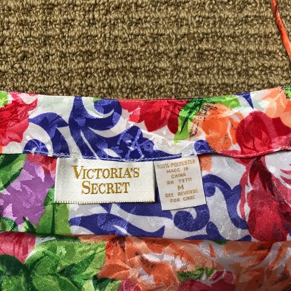 Victoria’s Secret Gold Label Floral Cami Top Adjustable Spaghetti Straps Size M - Picture 8 of 12